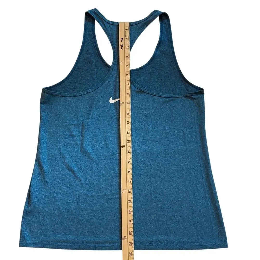 Nike Tank Tops Lot of 2 Racer Back Womens Size Medium Gray Blue Dri Fit Workout